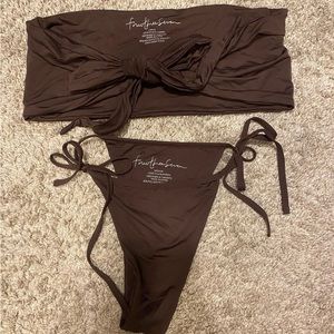 437 Brown Bikini Set